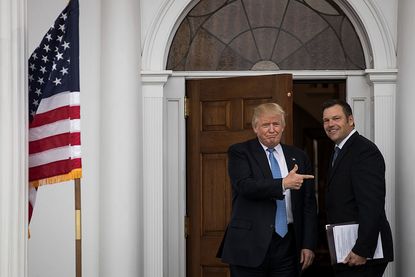 Trump and Kris Kobach meet during presidential transition