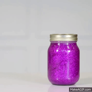 A gif of a calming jar