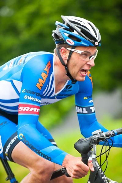 Adrian Hegyvary (United Healthcare Professional Cycling Team) set the early best time and held onto 2nd place in stage 1.