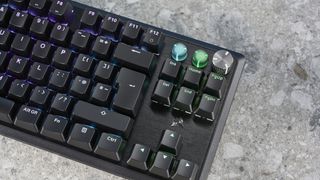 Photograph of the Corsair K70 Pro TKL gaming keyboard