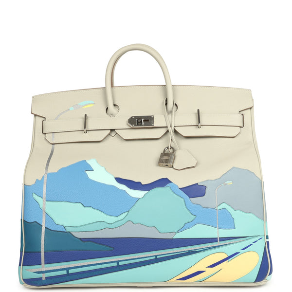 Pre-Owned Hermes Hac Birkin 50 "endless Road" Gris Perle Togo Palladium Hardware