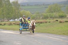 Fenton Kirkland and his grandad out driving on Llangorse Common