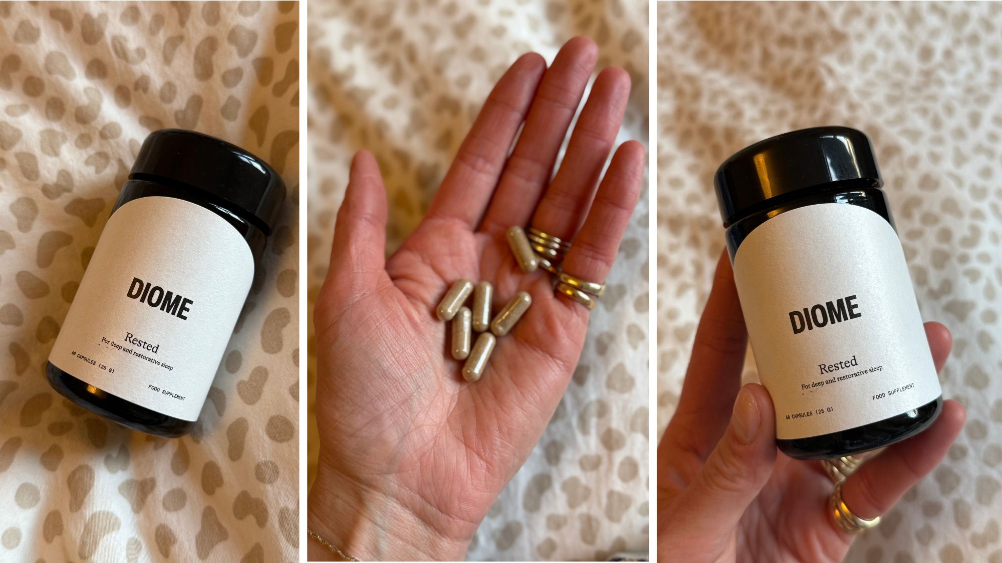 Katie Thomas holding a jar of Diome Rested