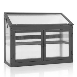 Mcombo 2-Tier Wooden Cold Frame Garden Greenhouse Raised Flower Planter Shelf Bed Protection 0160