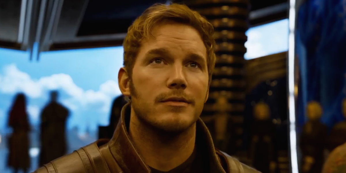 Chris Pratt as Peter Quill in Guardians of the Galaxy