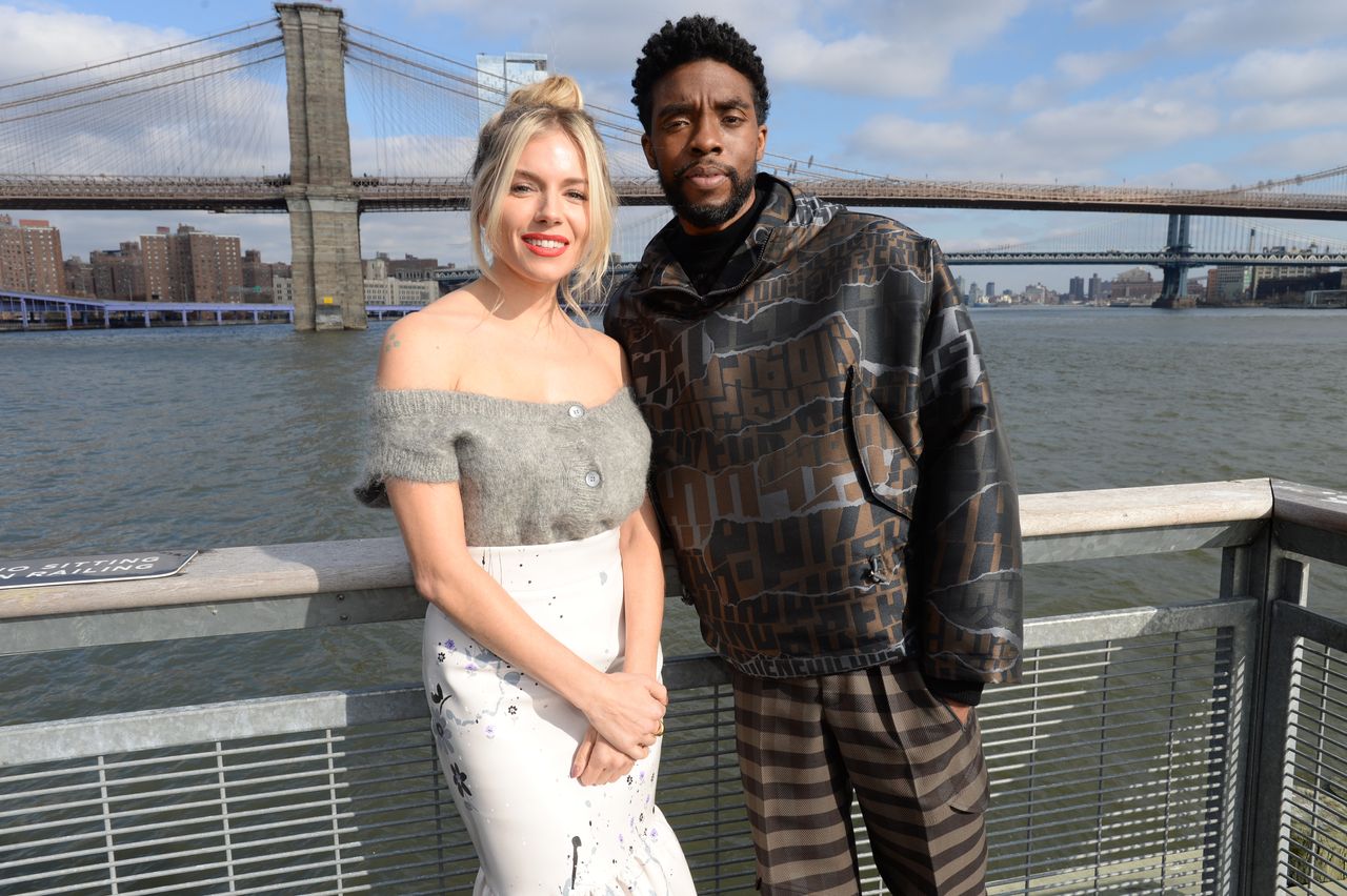 Chadwick Boseman and Sienna Miller.