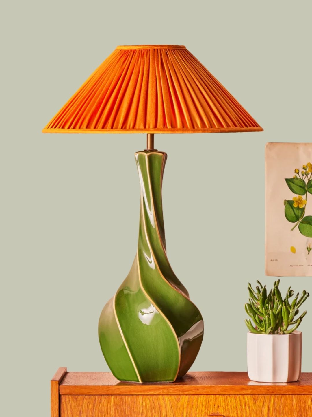 Pooky Lighting, Twistle Table Lamp in Green