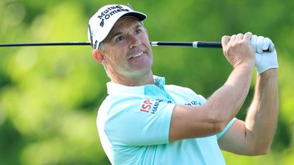 Padraig Harrington take a shot in the 2023 PGA Championship at Oak Hill