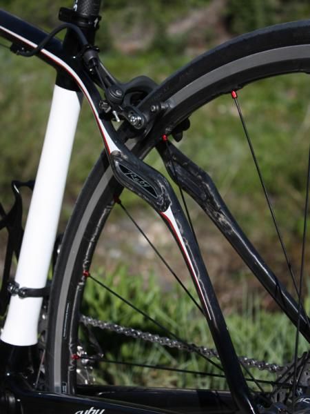 Roubaix SL-like seat stays are used on the back of the S-Works Ruby for 2010.