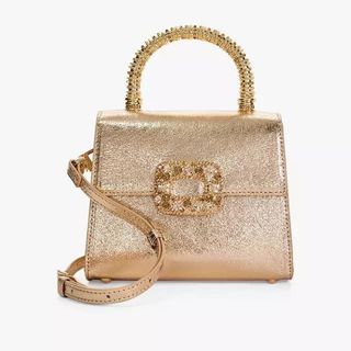 Bolenna Embellished Top Handle Clutch Bag, Rose Gold