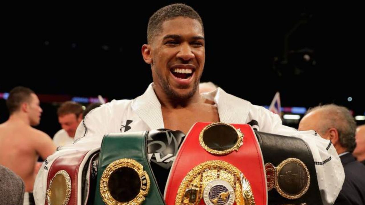 Anthony Joshua beats Joseph Parker boxing Cardiff 