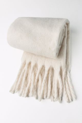 Fringed Wide Scarf