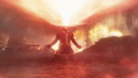 Cyclops (James Marsden) blasts his optic beam in Avengers: Doomsday.