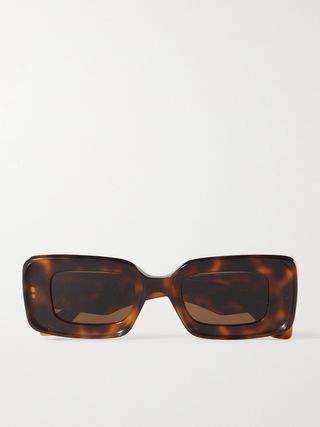 Square-Frame Tortoiseshell Acetate Sunglasses