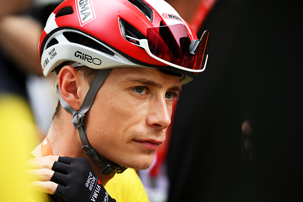 VAL-D&#039;ARC, FRANCE - JUNE 15: Jonas Vingegaard of Denmark and Team Visma | Lease a Bike prior to the 77th Criterium du Dauphine 2025, Stage 8 a 133.3km stage from Val-d&#039;Arc\203aPlateau du Mont-Cenis 2095m / #UCIWT / on June 15, 2025 in Val-d&#039;Arc, France. (Photo by Dario Belingheri/Getty Images)