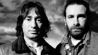 Kevin Godley (right) and Lol Creme of British rock duo Godley & Creme, photographed on 23rd November, 1987.