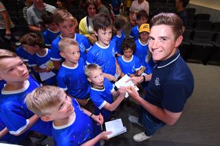 Remco Evenepoel at the Children's Press Conference in Brussels