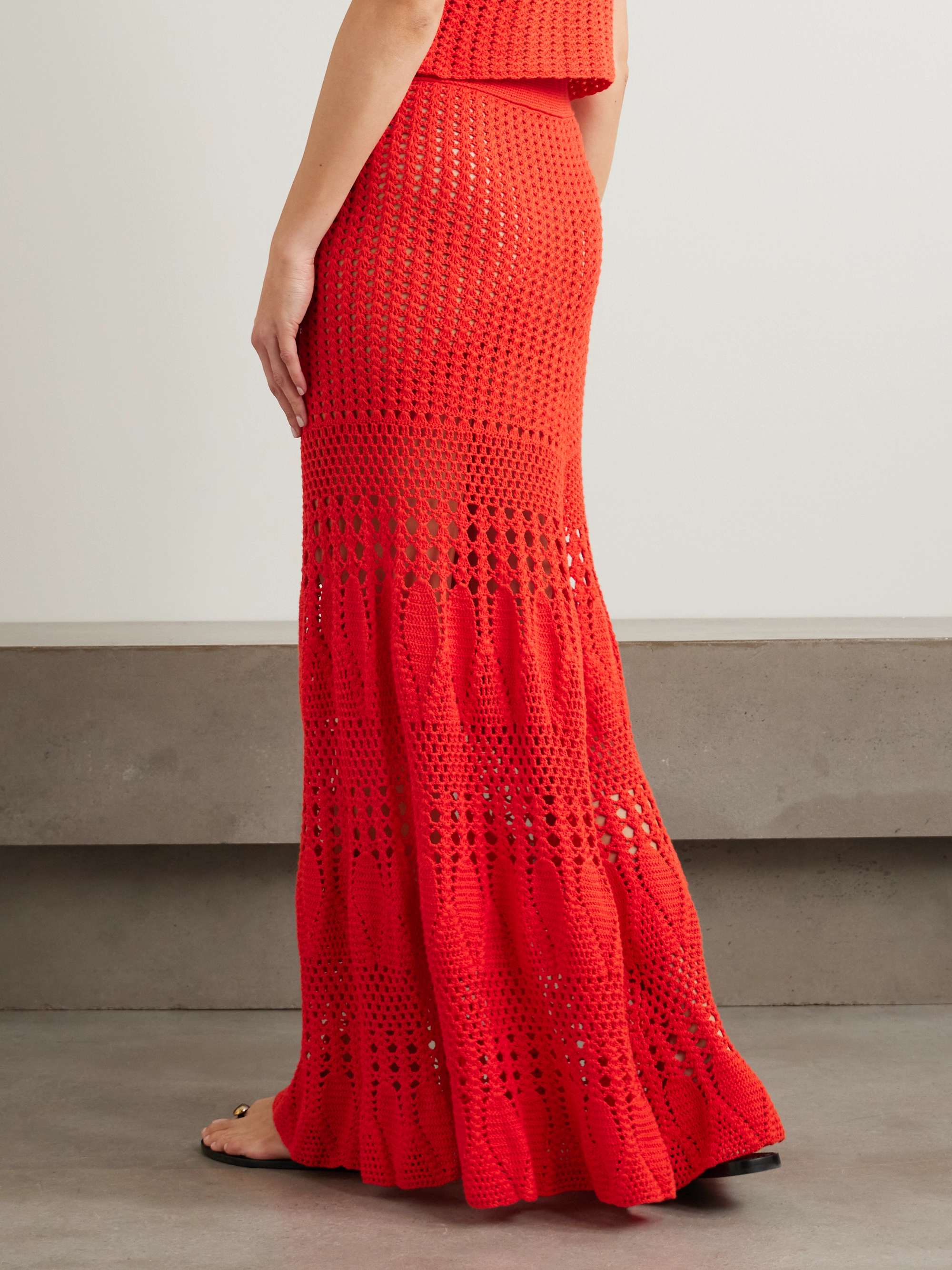 Reflejo Crocheted Cotton Maxi Skirt