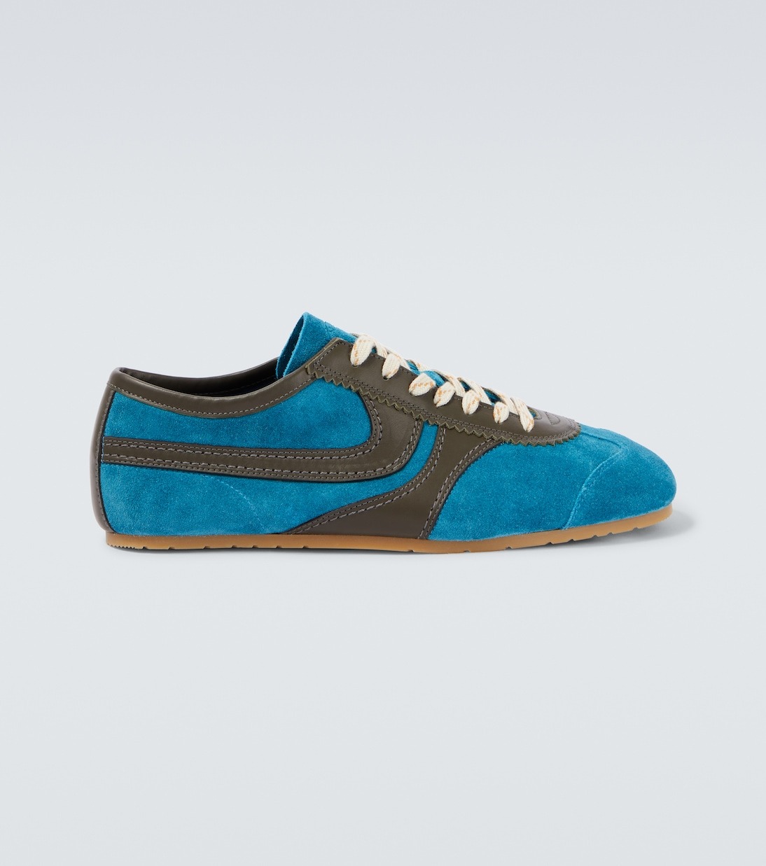 Dries Van Noten, Leather-Trimmed Suede Sneakers