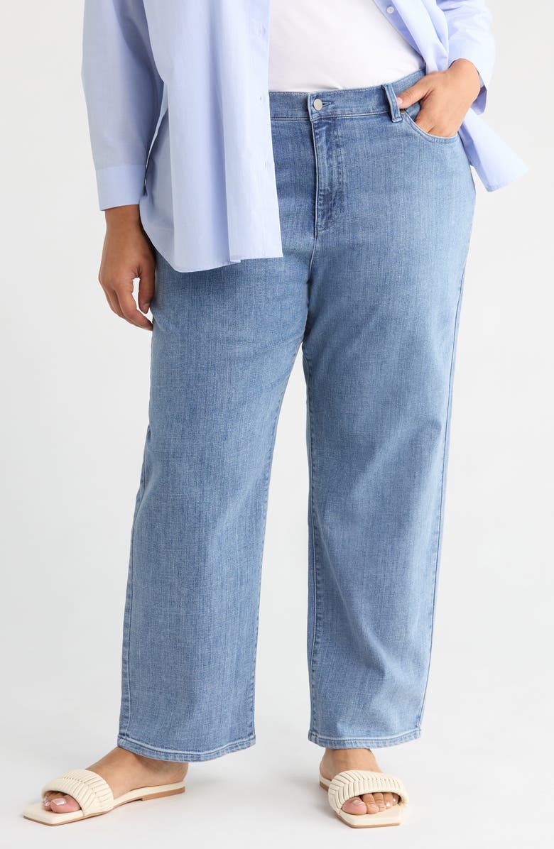 High Waist Ankle Straight Leg Jeans