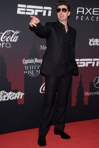 Robin Thicke At The ESPN Super Bowl Party, New York On Friday Night