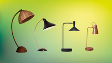 table lamps for desks on a colorful background