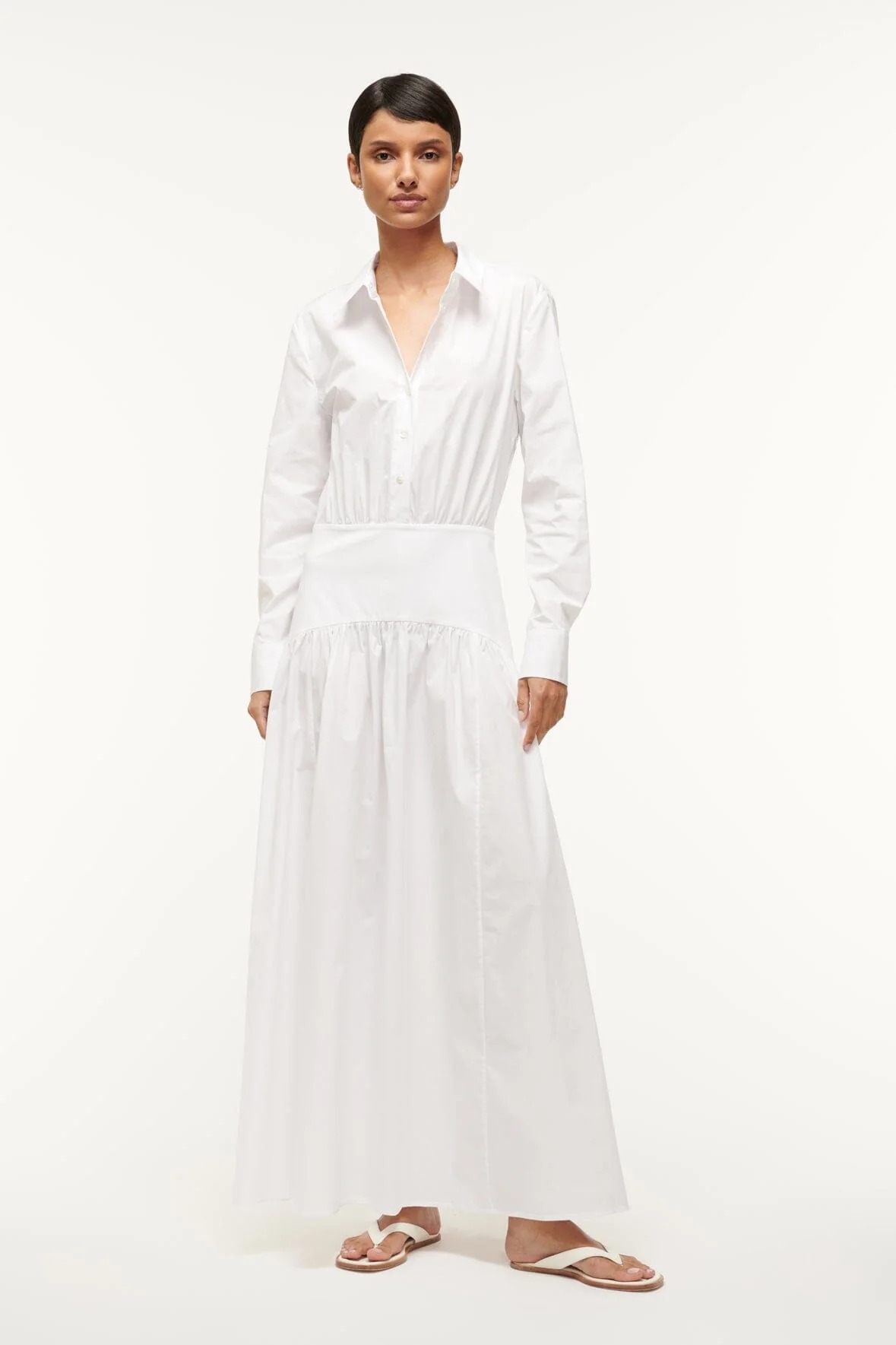 Collared Midi Shirt Dress