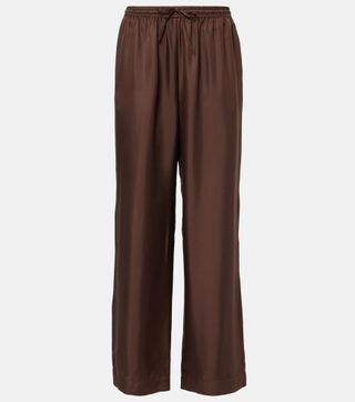 Aurelia High-Rise Crêpe Wide-Leg Pants