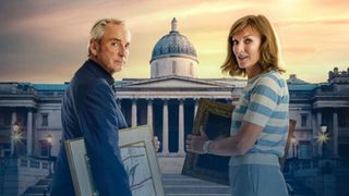 Philip Mould and Fiona Bruce in "Fake or Fortune" s14 promo