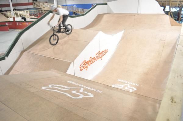 A rider at Ray's Indoor Park in Milwaukee.