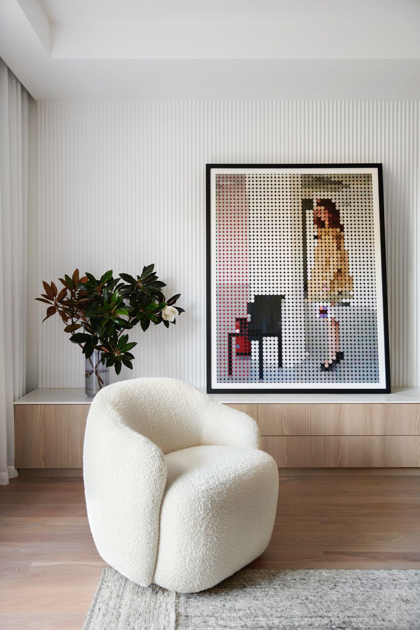 Ένας καναπές μπουκλέ