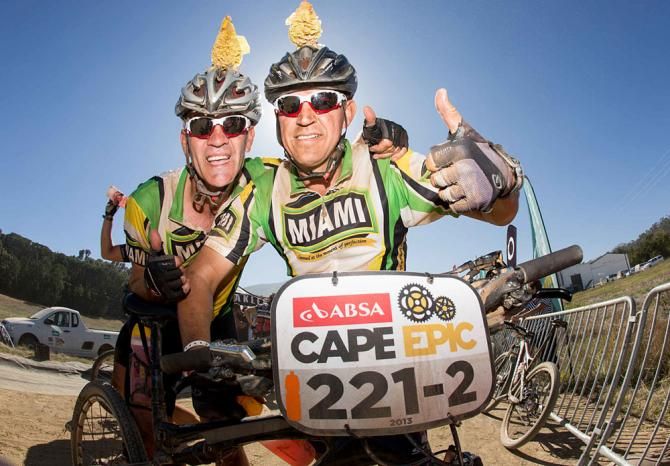 Pieter Vorster and Mark Pieterse enjoy stage 5
