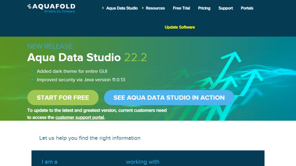 Tangkapan layar situs web Aqua Data Studio