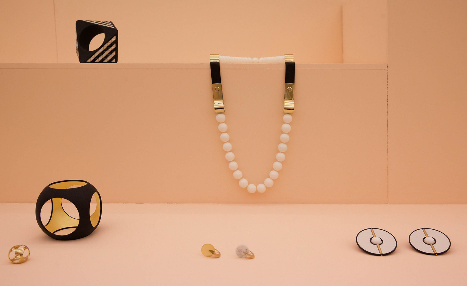 A closer look at Christophe Lhote's architectural jewellery collection. Inspired by op art, the French designer plays with the perception of positive and negative space.