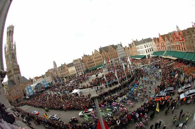 The view at the start in Brugge
