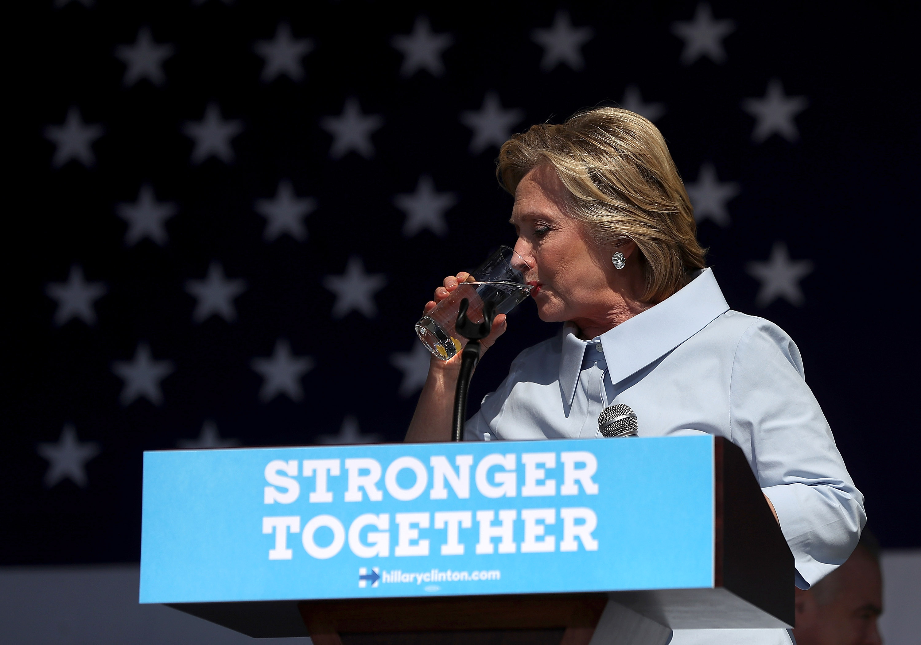 Coughing fits by Hillary Clinton continue.