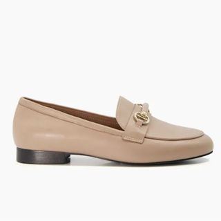 cream loafers with snaffle front