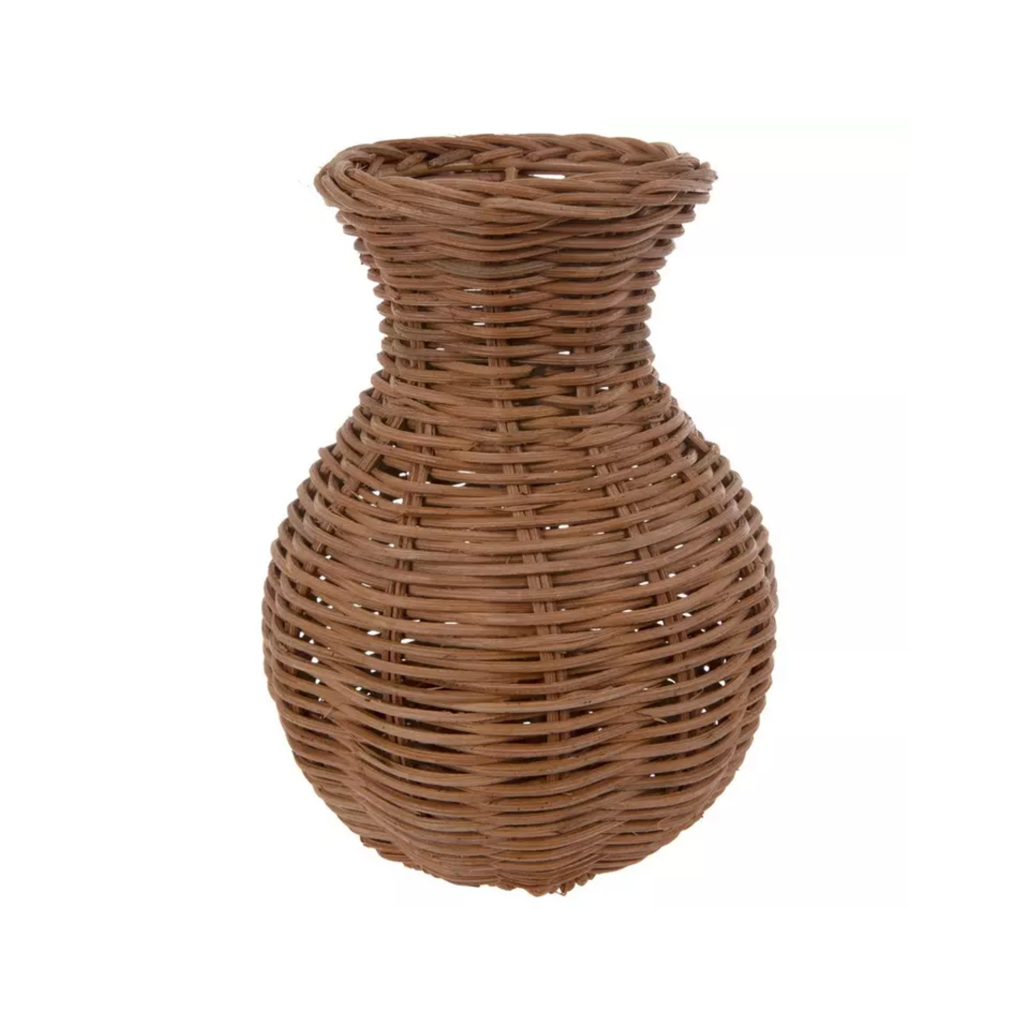 a rattan vase