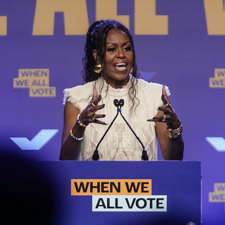 michelle obama hits the campaign trail with kamala harris 