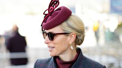 Zara Tindall attends day 2 'Ladies Day' of the Cheltenham Festival at Cheltenham Racecourse on March 11, 2026 in Cheltenham, England. 