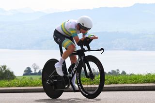 ZURICH SWITZERLAND SEPTEMBER 22 Brodie Chapman of Team Australia sprints during the 97th UCI Cycling World Championships Zurich 2024 Womens Elite Individual Time Trial a 299km one day race from Gossau to Zrich on September 22 2024 in Zurich Switzerland Photo by Dario BelingheriGetty Images