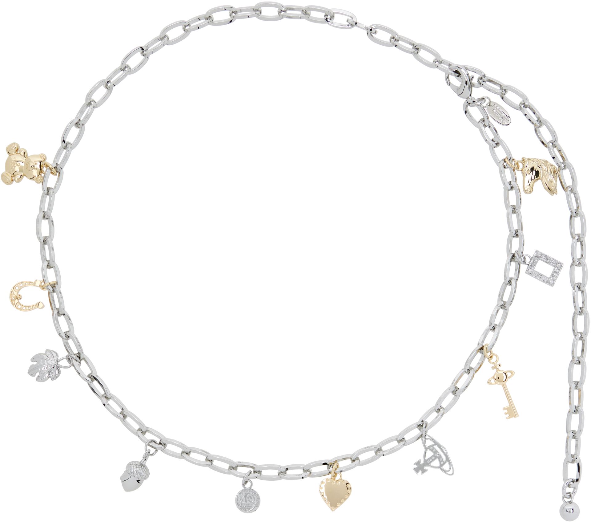Silver & Gold Multi Charm Belt