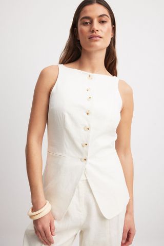 Claire Rose x NA-KD, Linen Vest