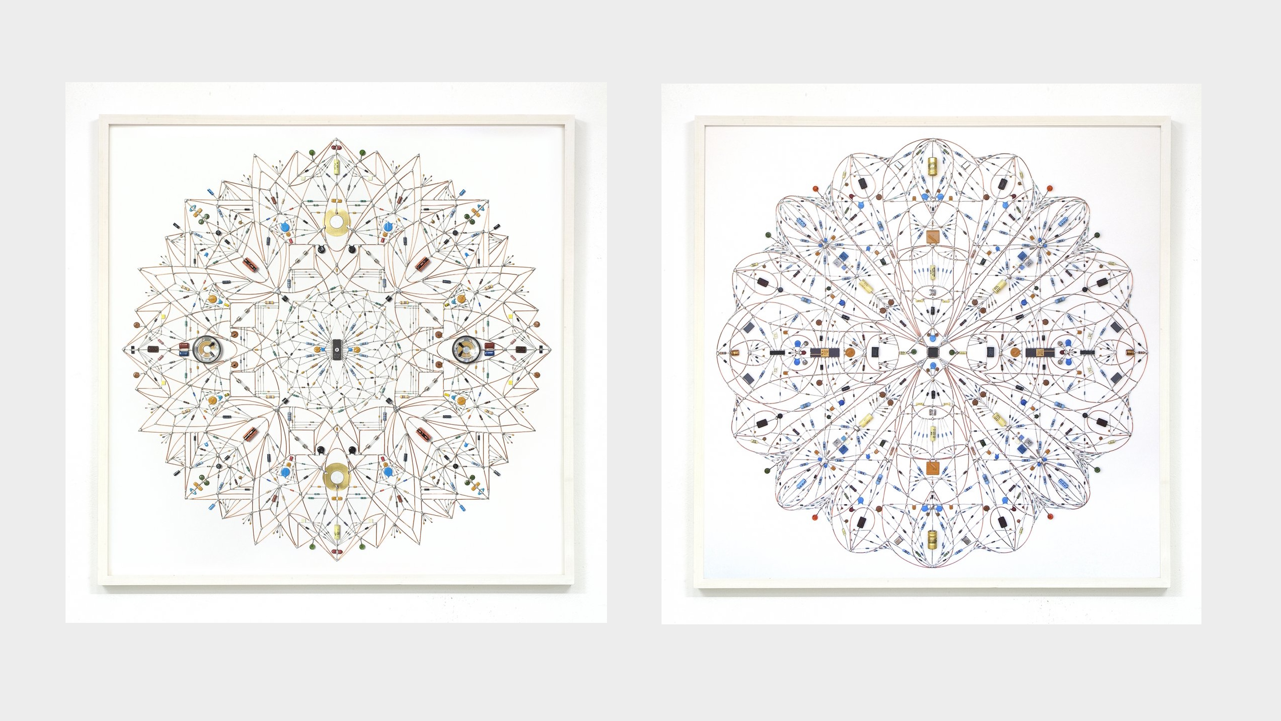 Leonardo Ulian's technological mandalas side by side.