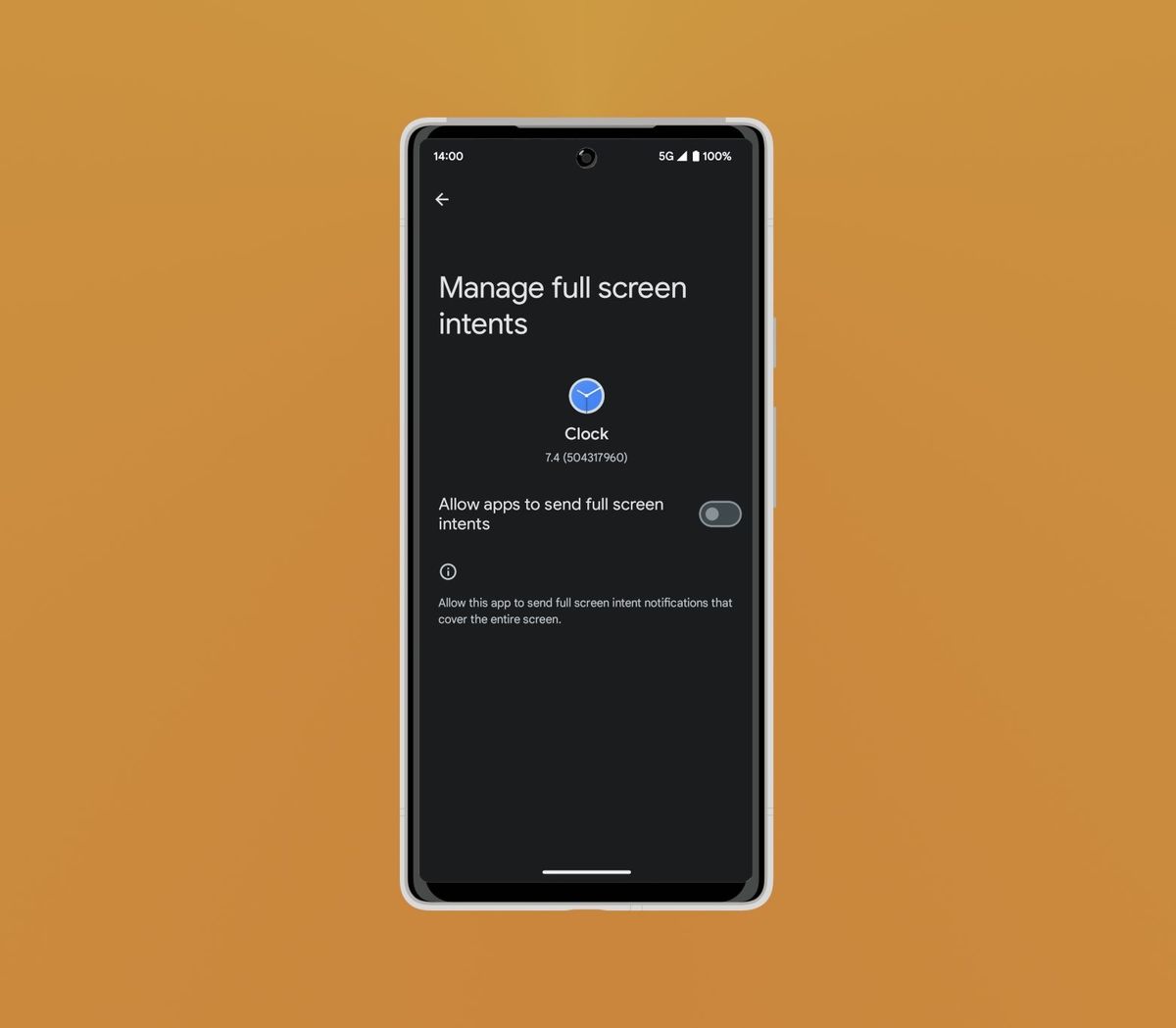 Full-screen notification management in Android 14