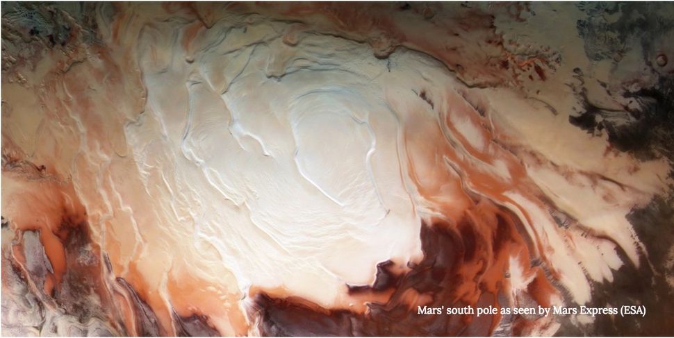 Spacecraft 'Sees' the Mysteries Buried Under the Polar Ice Caps of Mars ...