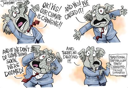 Political Cartoon U.S. GOP Decision 2016