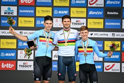 The podium of the Worlds TT 