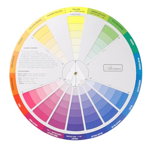 Rumyve Artist's Color Guide Tool,color Wheel Color Mixing Wheel Creative Color Mixer for Painting and Nail Art and Interior Design