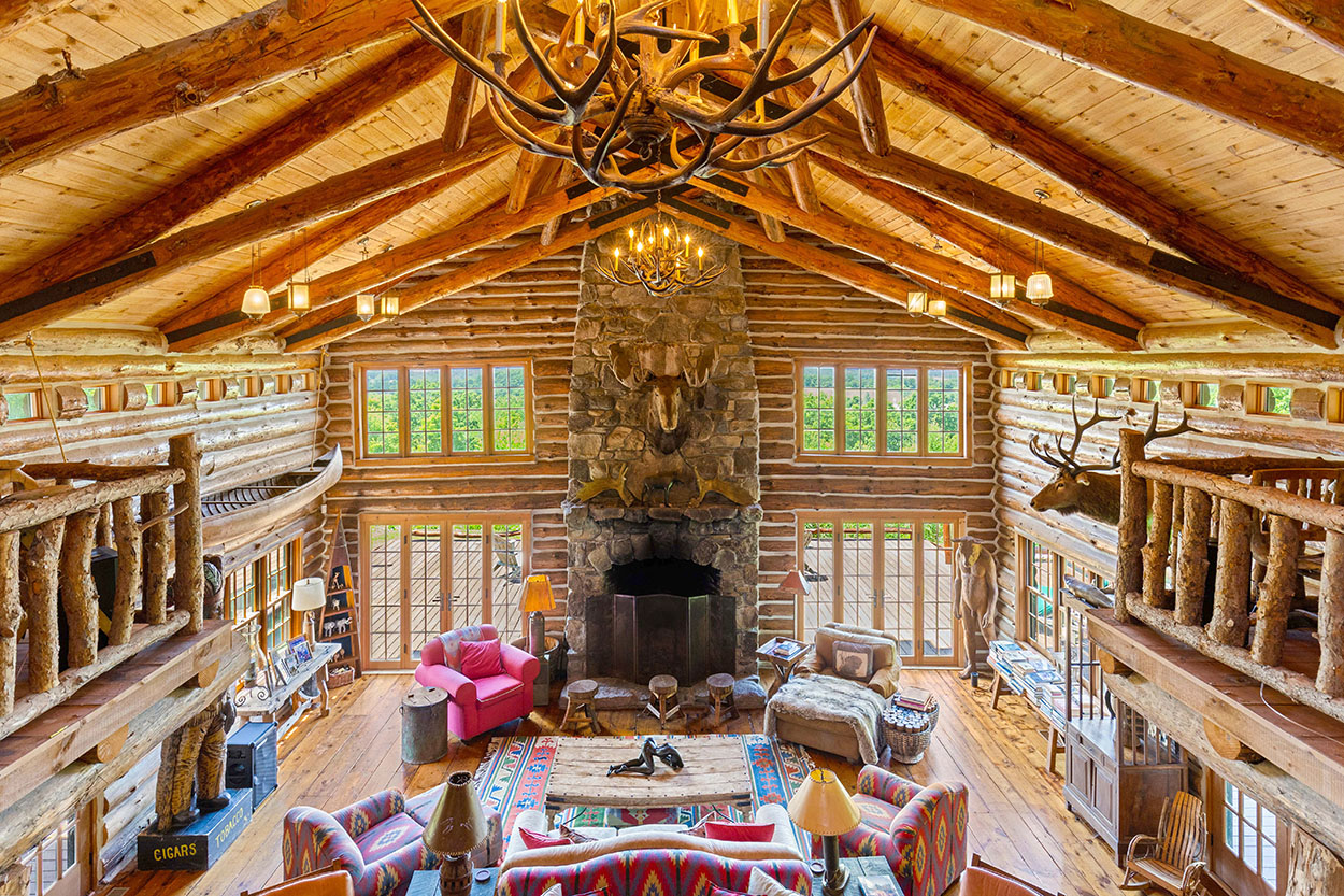 Log home interior